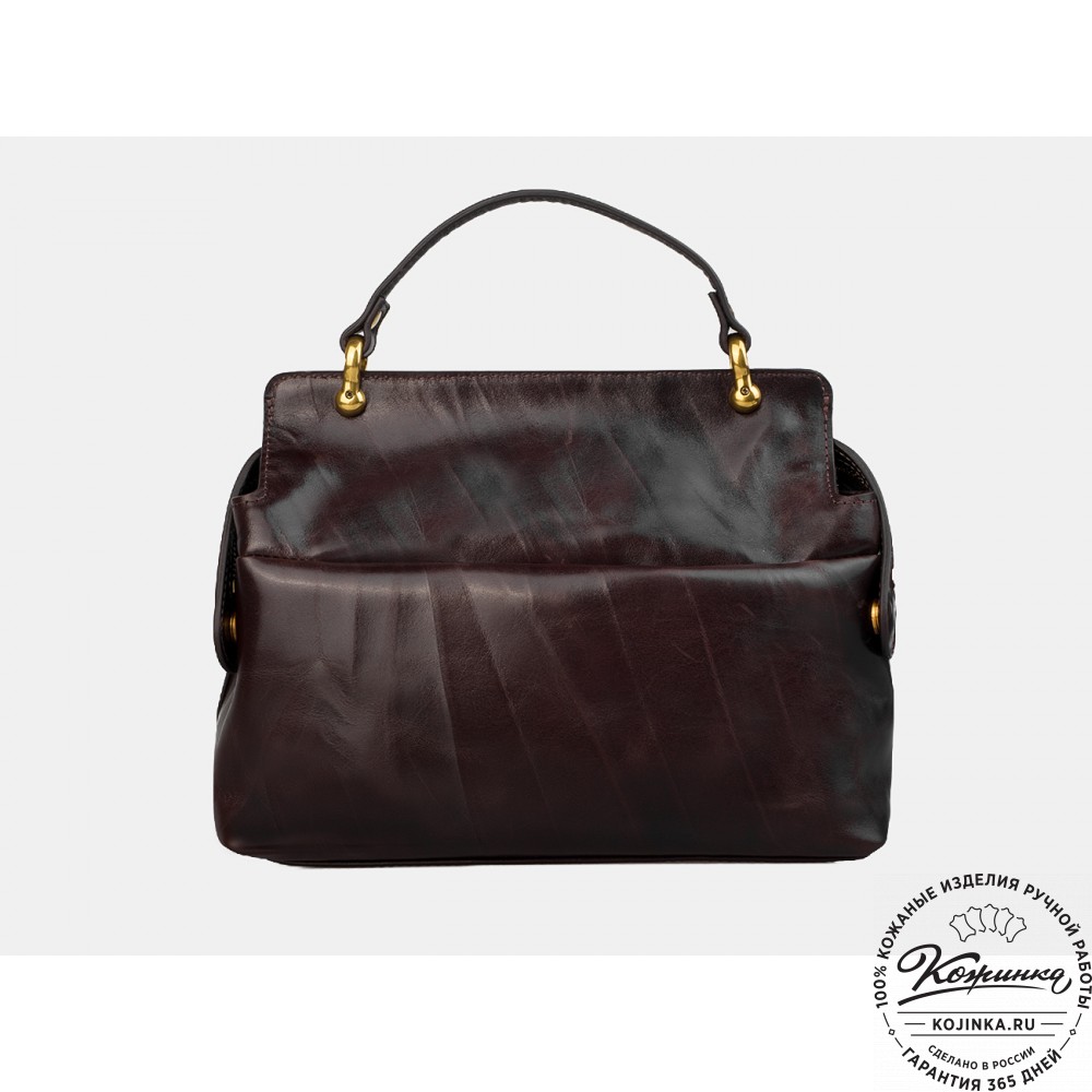 Женская кожаная сумка "Орнелла" (коричневая)